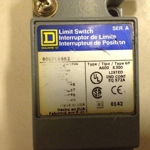 Used SQUARE D Limit Switch 9007-C66B2 #85723
