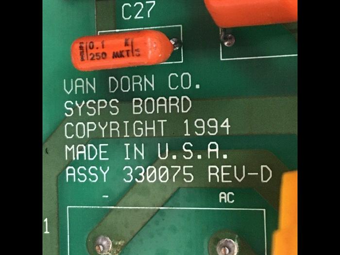 Used VAN DORN Power Supply 330075 USED