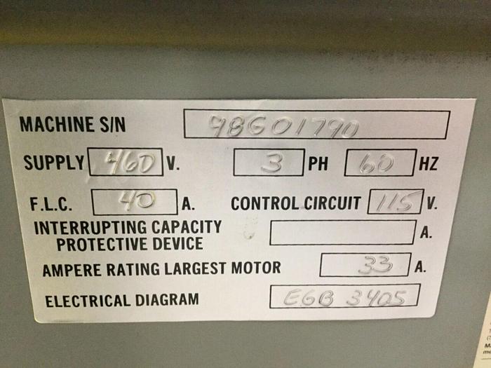 Used BALL & JEWELL 25 HP Grinder / Granulator, VG1620, USED