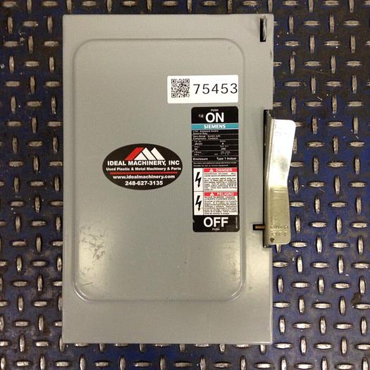 Used SIEMENS 60 Amp I-T-E Disconnect Switch JN422 #75453