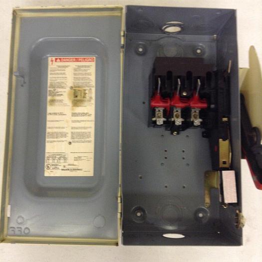 Used SQUARE D 60 Amp Safety Switch HU362 #69715