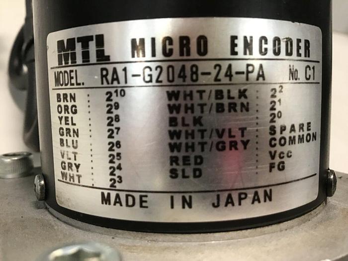 Used MTL INC Micro Encoder RA1-G2048-24-PA #145586