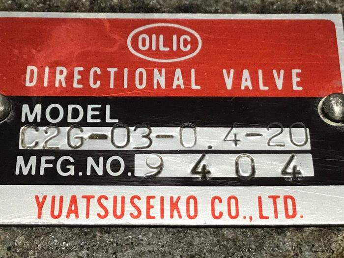 Used YUATSU SEIKO Directional Valve C2G030420 #129698