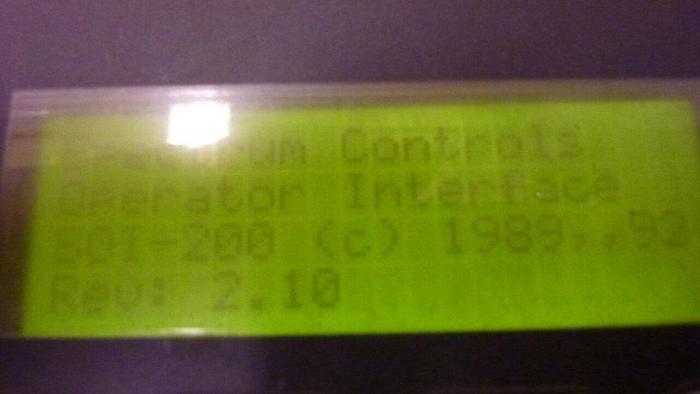 Used SPECTRUM CONTROLS Operator Interface Panel S0I-200-AB-120A-28K-485-RTC #72120