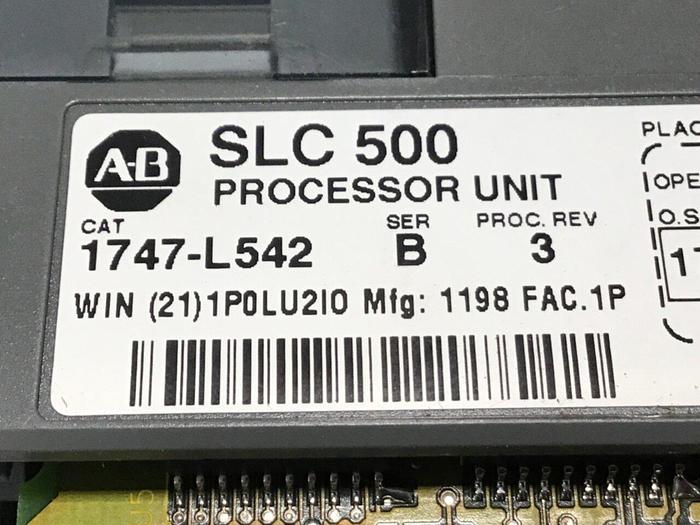 Used ALLEN BRADLEY Processor Unit 1747-L542 SER B Used