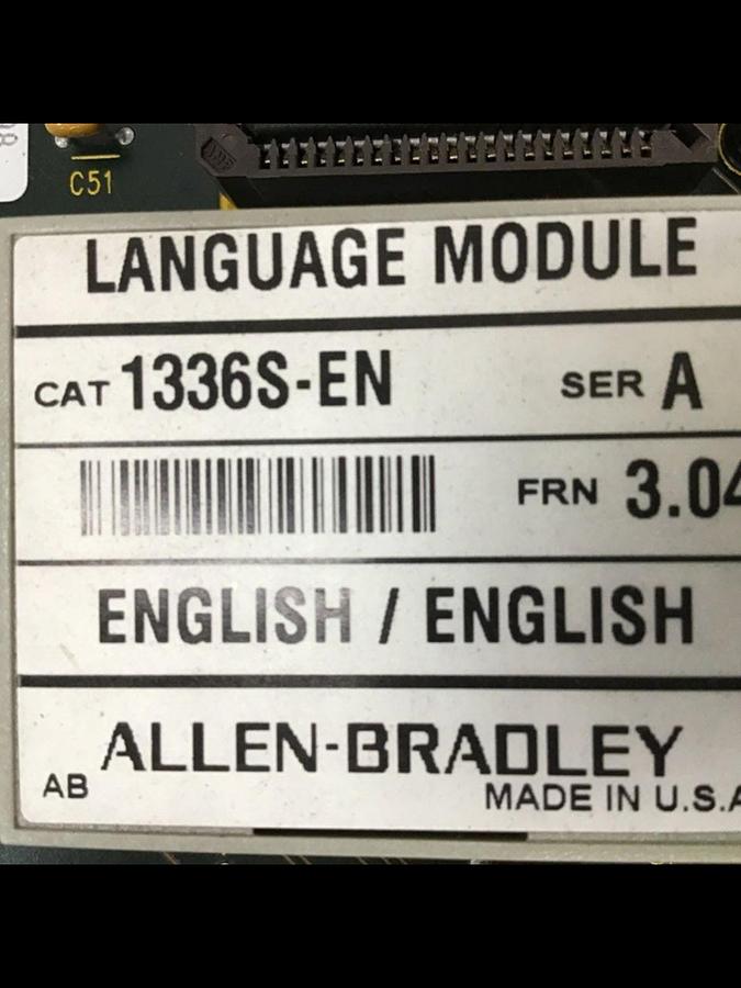 Used ALLEN BRADLEY Drive 1336S-B015-AN-EN SER C #141723