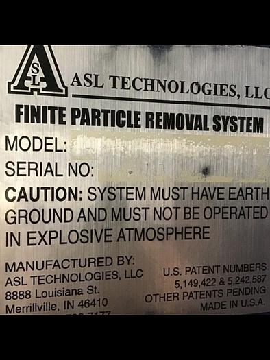 Used ASL TECHNOLOGIES Fluid Purification System FPRS-40-SBO #131664