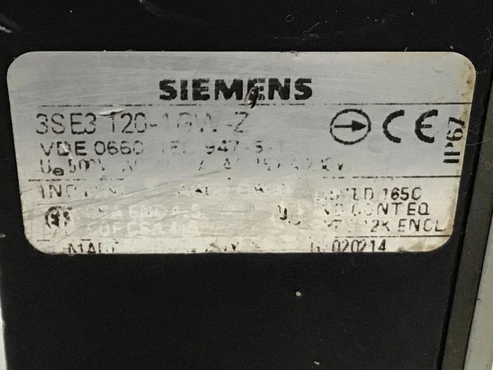 Used SIEMENS Limit Switch3 3SE3 120-1GW-Z #121171