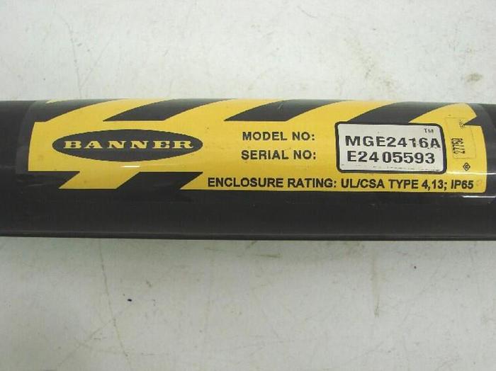 Used BANNER ENGINEERING Light Curtain Emitter MGE2416A #6636