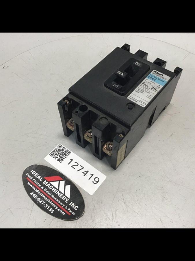 Used FUJI ELECTRIC 30 Amp Circuit Breaker EA53-30 #93900