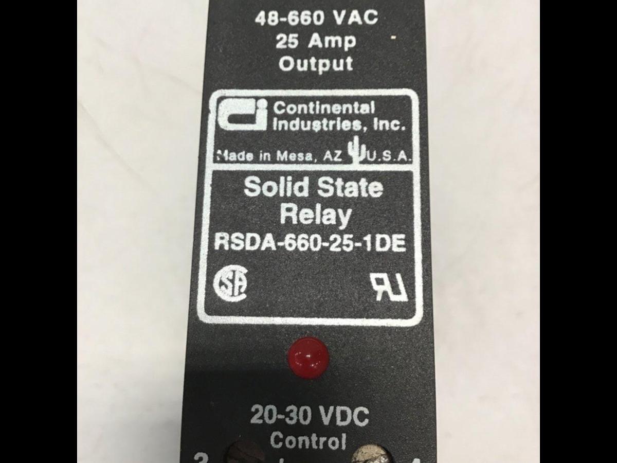 Used CONTINENTAL INDUSTRIES Solid State Relay RSDA-660-25-1DE #134751
