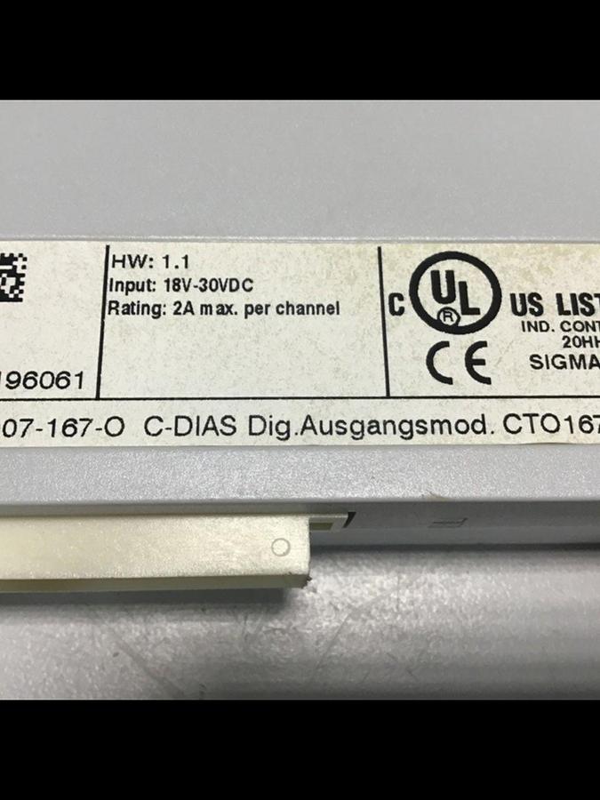 Used SIGMATEK Module 12-007-167-O CTO167 USED