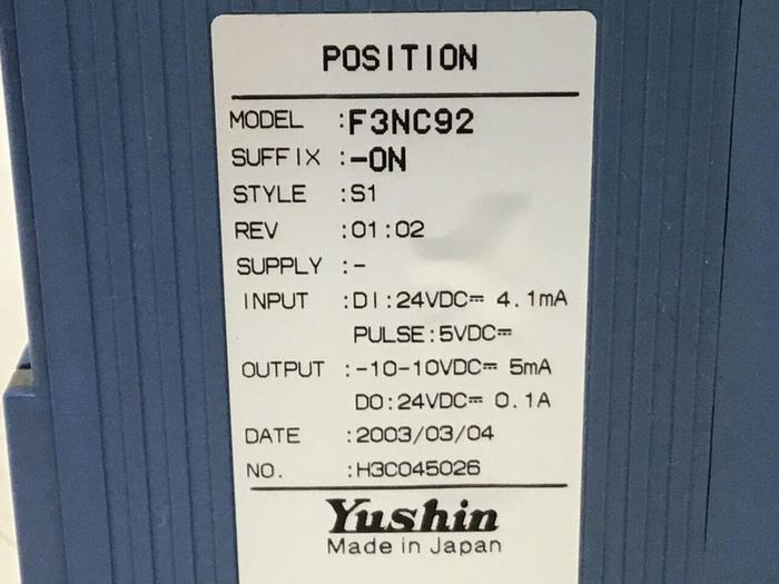 Used YUSHIN AMERICA Position Module F3NC92-ON #128850