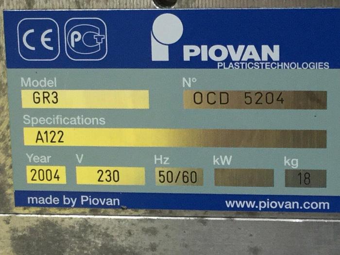 Used PIOVAN Vacuum Receiver GR3 #105230