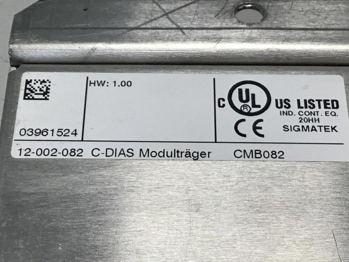 Used SIGMATEK Module Carrier 12-002-082 Used