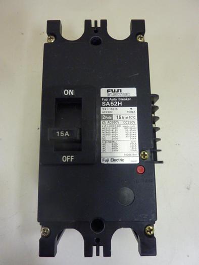 Used FUJI ELECTRIC 15 Amp Circuit Breaker SA52H-15 #46830