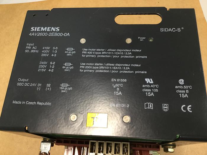 Used SIEMENS Power Supply 4AV2600-2EB00-0A #102066