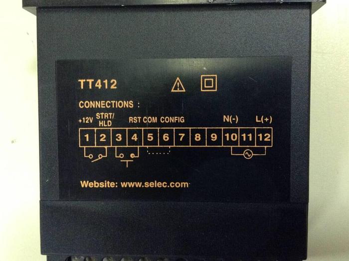 Used SELEC Totaliser Timer TT412 #86288