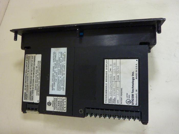 Used UTICOR Programmable Display 180-22A1N008E0 #56913