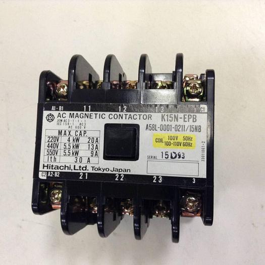 Used HITACHI AC Magnetic Contactor K158N-EPB #84775