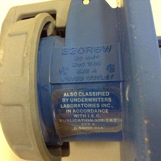 Used HUBBELL Receptacle 320R6W #68704
