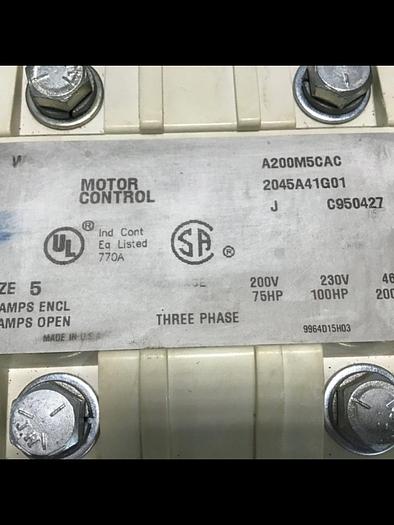 Used WESTINGHOUSE Contactor A200M5CAC #144298