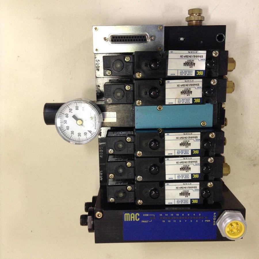 Used MAC Control Block w/ Valves 92B-AAB-BJ3-DM-DDAP-1DM USED