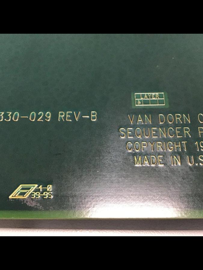Used VAN DORN Sequencer Circuit Board PC330-029 330-029 #145250