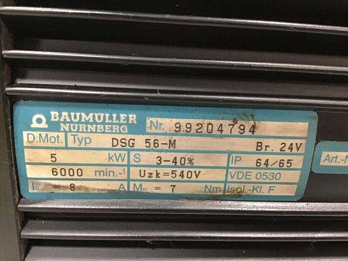 Used BAUMULLER Servo Motor DSG 56-M Used