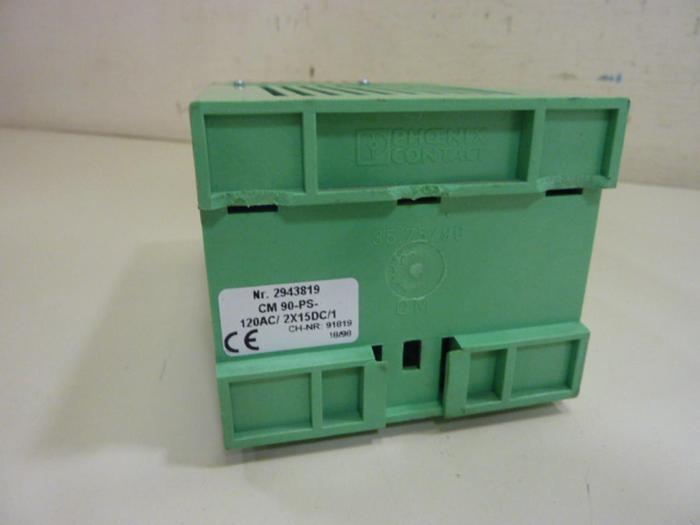 Used PHOENIX CONTACT Power Supply CM 90-PS-120AC/2X15DC/1 #65176
