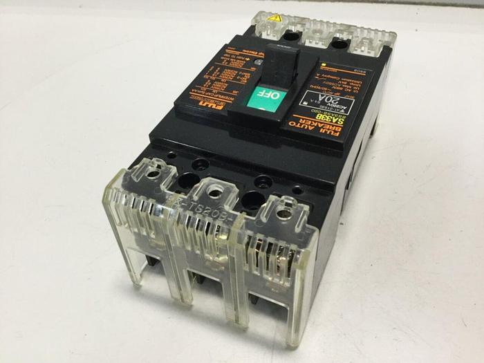 Used FUJI ELECTRIC 20 Amp Auto Circuit Breaker SA33B-20 #108878