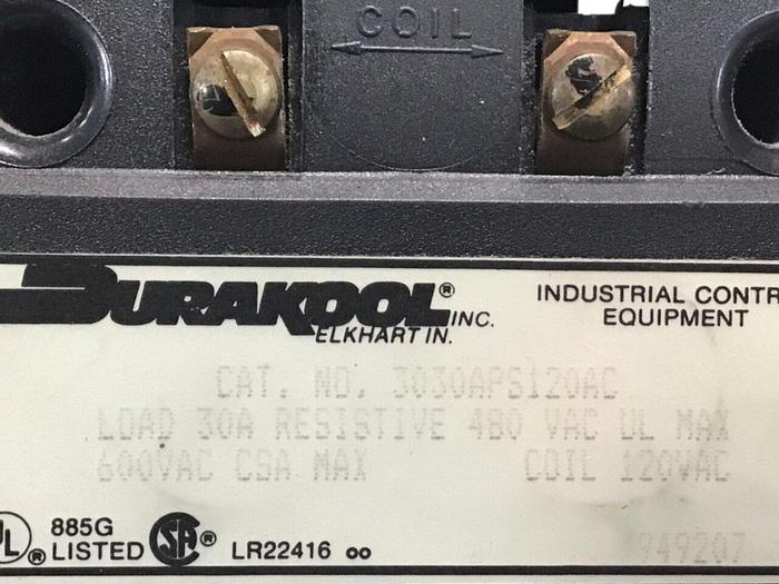 Used DURAKOOL Relay 3030APS120AC Used
