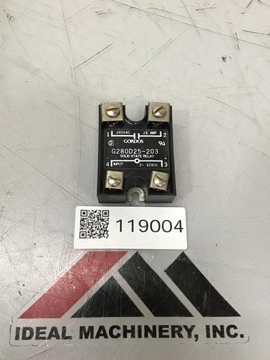 Used GORDOS Solid State Relay G280D25-203 #103486