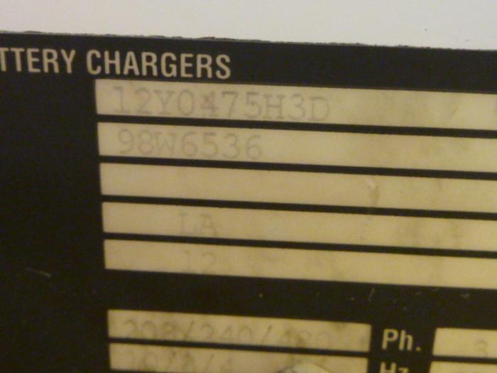 Used CEN ELECTRONICS Battery Charger 12Y0475H3D #56144