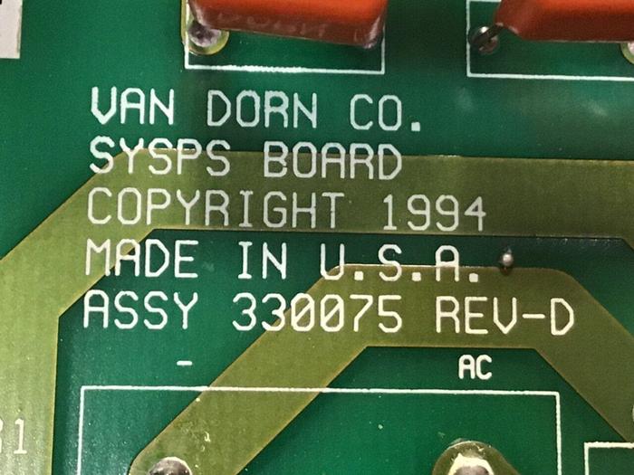 Used VAN DORN Power Supply 330075 USED