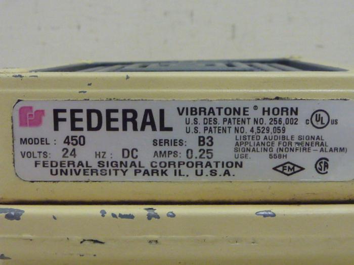 Used FEDERAL SIGNAL Vibratone Horn 450 #71186