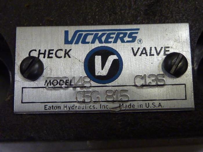 Used VICKERS Check Valve C5G815 Used
