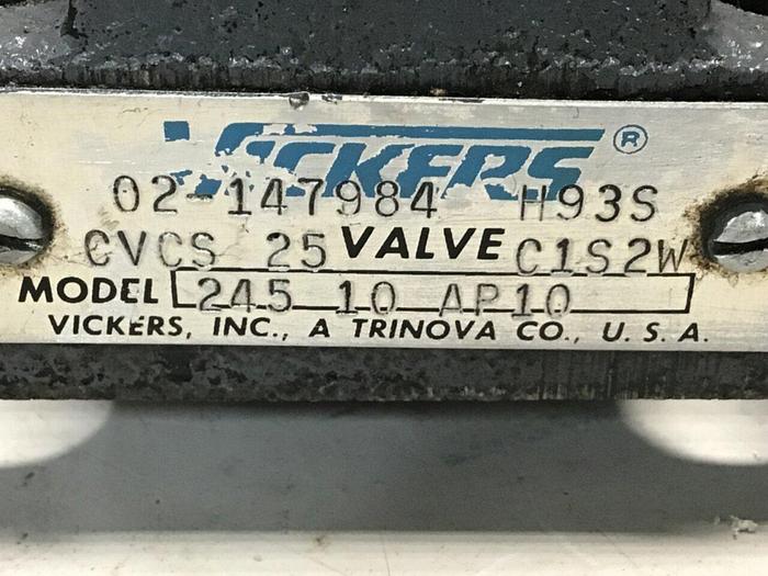 Used VICKERS Hydraulic Valve CVCS25C1S2W24510AP10 #114809