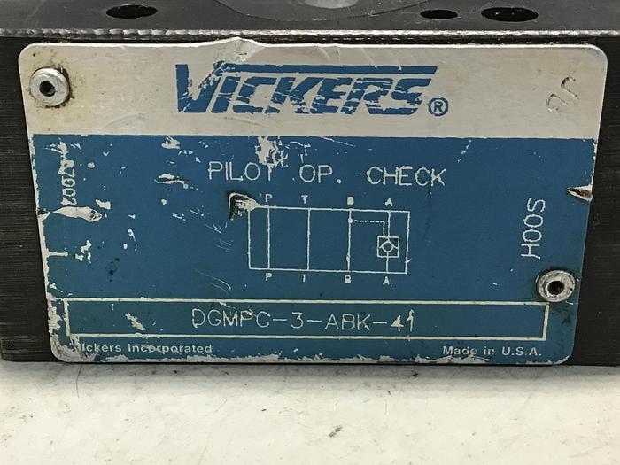 Used VICKERS DGMPC-3-ABK-41J Valve Used #142086