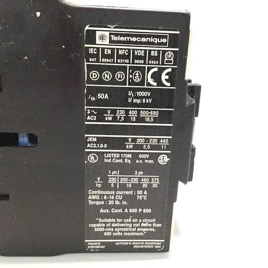 Used TELEMECANIQUE Contactor LP1D3210 #94227