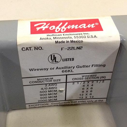 HOFFMAN Wireway Fitting F-22LN2 #82797