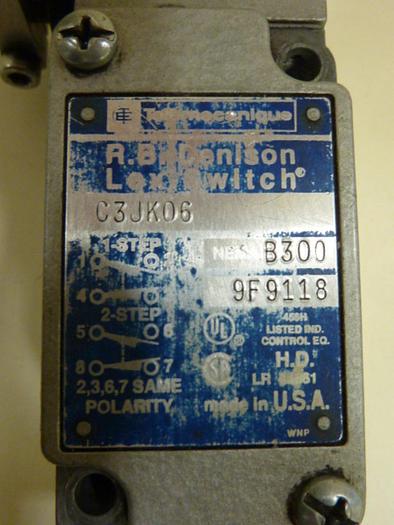 Used TELEMECANIQUE Limit Switch C3JK06 #65240