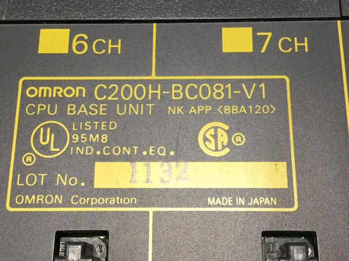 Used OMRON CPU Base Unit C200H-BC081-V1 #101738