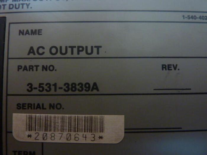Used CINCINNATI MILACRON AC Output Module 3-531-3839A #62554