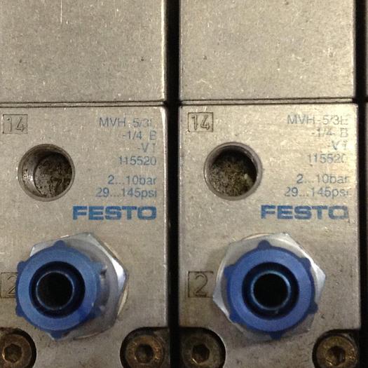 Used FESTO Manifold w/ Valves IIFB-02-1/4-8 Used