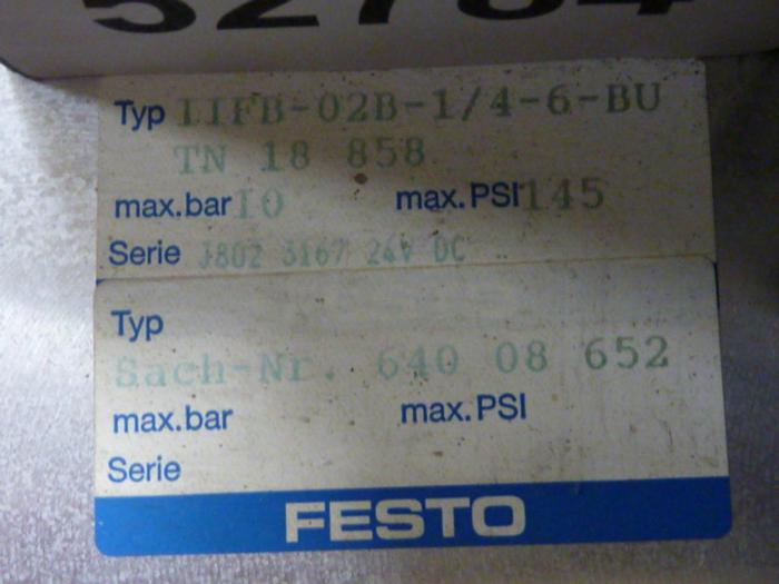 Used FESTO Control Block / Valve Terminal IFB8-02 #52784