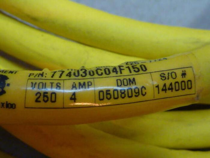 Used BRAD HARRISON / WOODHEAD Cable 774030C04F150 #29795