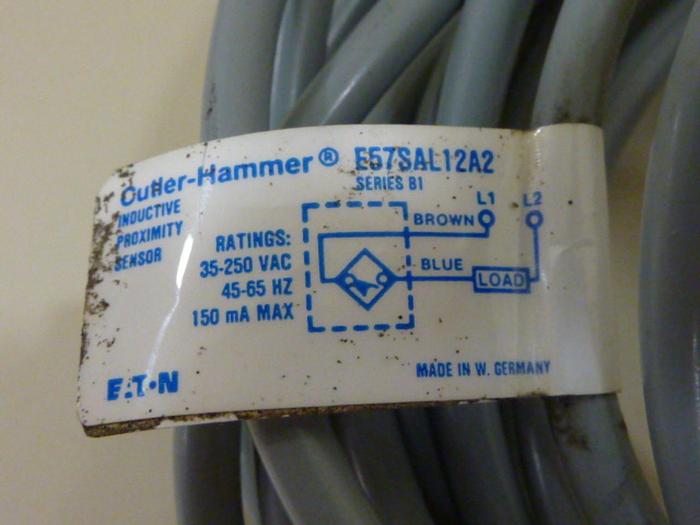 Used CUTLER HAMMER Inductive Proximity Sensor E57SAL12A2 #55636