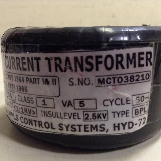 Used MPLS CONTROL SYSTEMS 0.005 kVA Current Transformer BPL #86852