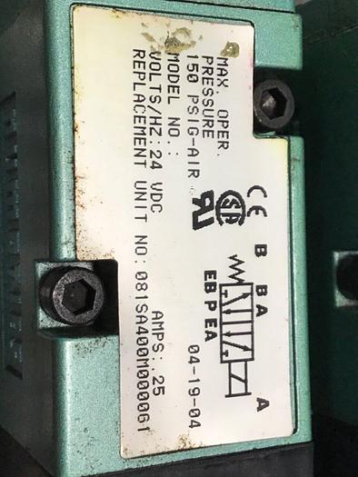 Used NUMATICS Control Block w/ Valves 081SS400M000061 #130805